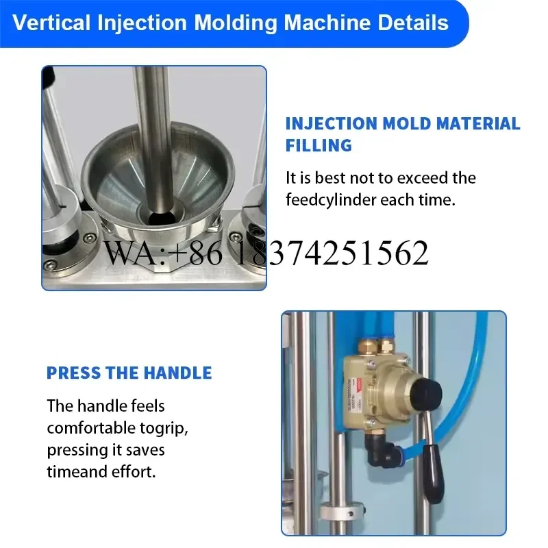 Wmwmnu 20g Laboratory Molding for Polymer Plastic PP ABS PC PE PET PVC Small Desktop Mini Molder