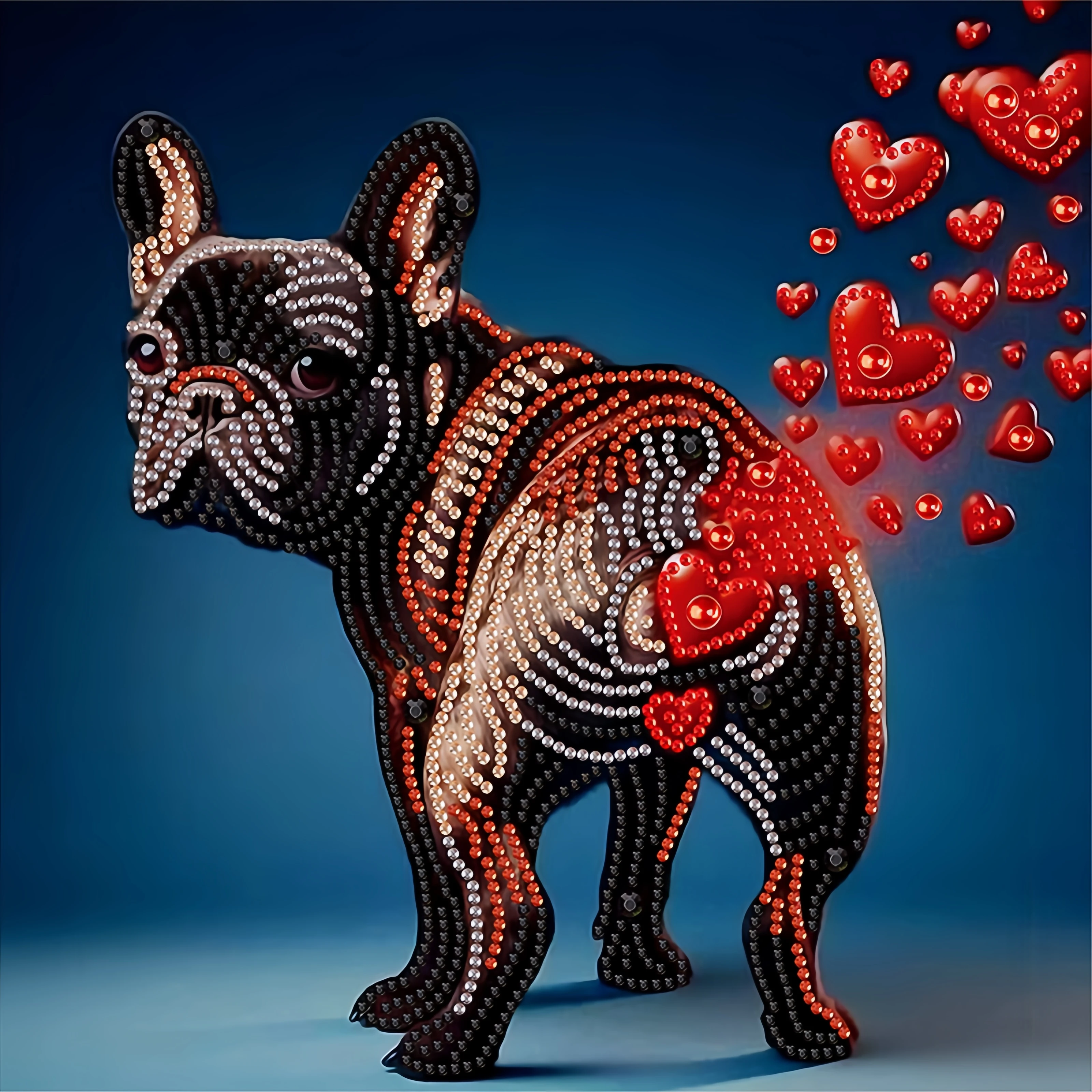 

5D Diamond Painting Kit French Bulldog 11.8x11.8" Frameless Canvas Wall Art