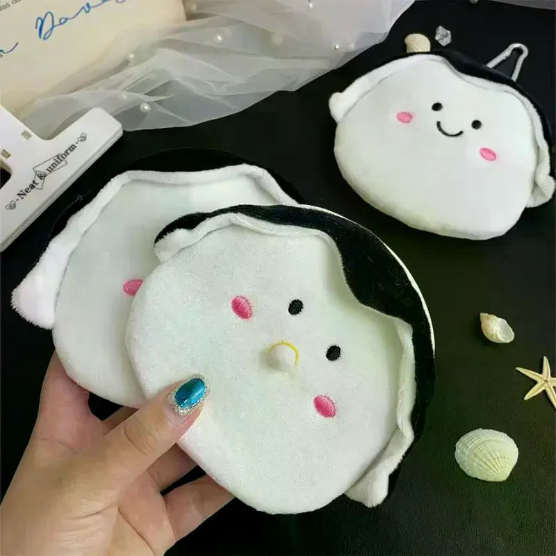 

Kawaii OysterPlush Coin Purse Soft Stuffed Cartoon Small Zipper Bag Portable Coin Wallet Coin Storage For Daily Use And Gift