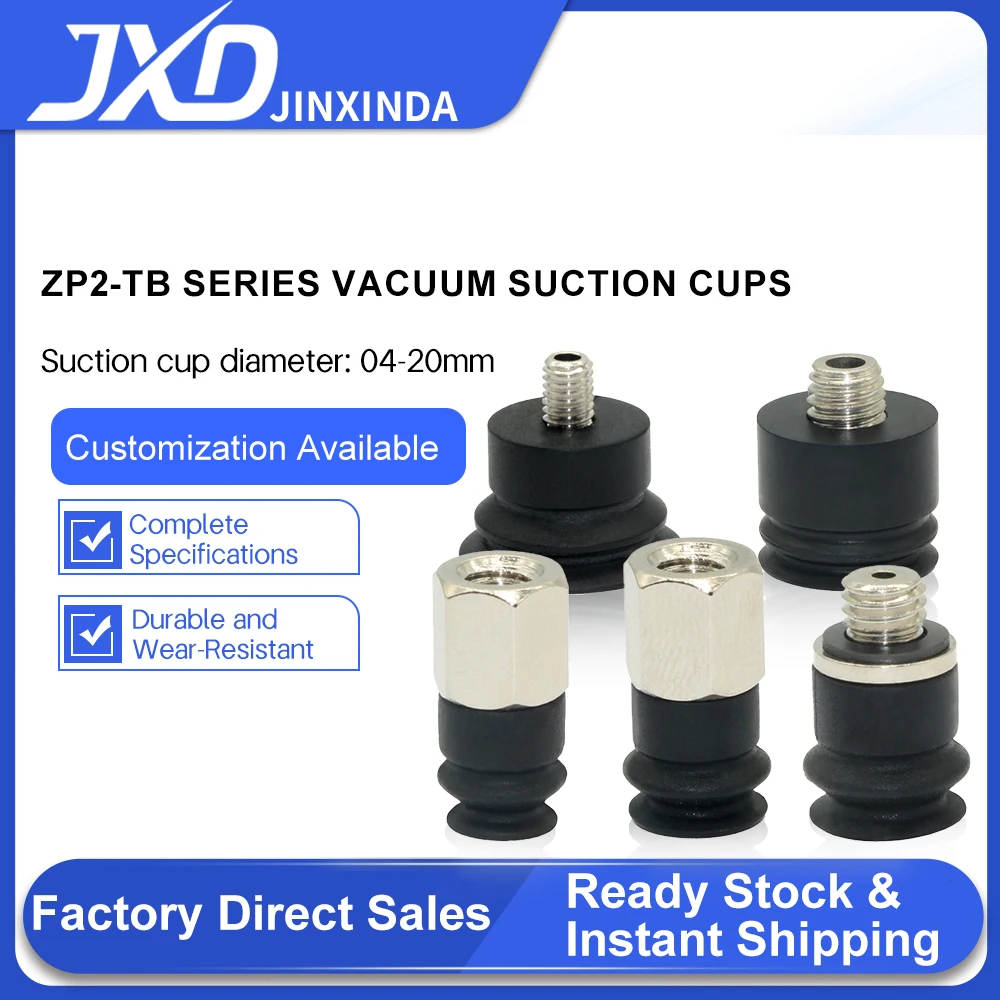 JXD Mini Pneumatic Vacuum Suction Cup ZP2-B04/06/08/10/15/20MBN Silicone Mini Vacuum Sucker With Connector