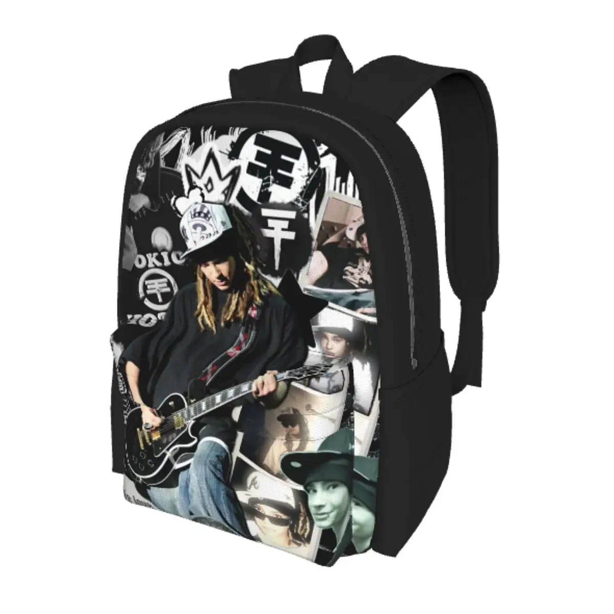 Tokio Hotel Tom Kaulitz Music Band Student Backpack School Bag Hiking Travel Daypack for Boys Girls Bookbag Shoulder Bags