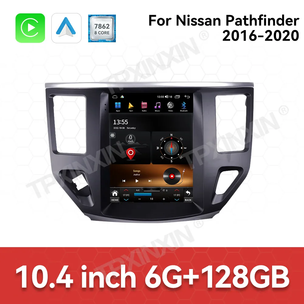 

Автомобильный радиоприемник с экраном 10,4 дюйма для Nissan Pathfinder 2016-2020, Android, GPS-навигация, мультимедийный видеостереоприемник, головное устройство