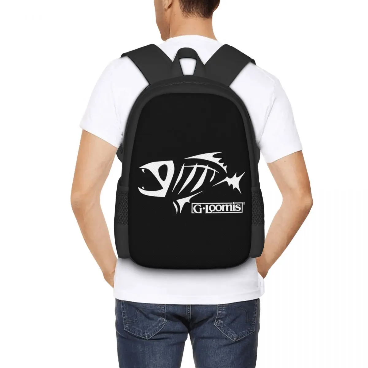 

Gloomis Fly Fishing Student Backpack School Bag Hiking Travel Daypack for Boys Girls Fashion Bookbag Shoulder Bags