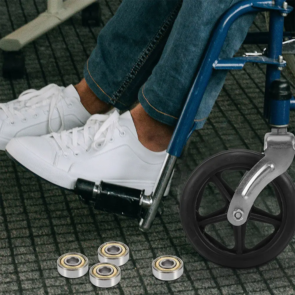 6Pcs Wheelchair Front Wheel Bearings Steel Caster Bearing Kit Reduces Friction Improves Mobility Reliable for Home Hospital