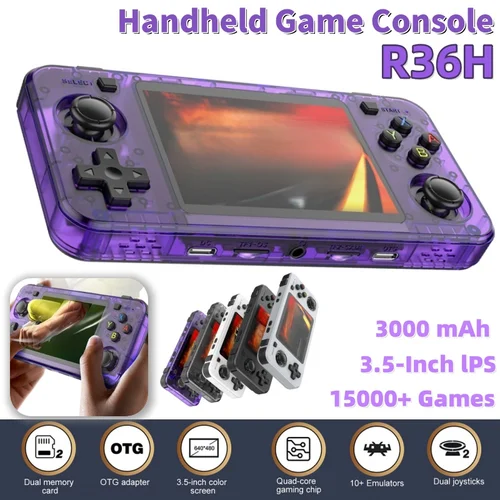 Consola Portátil Retro R36H De 64Gb/128Gb, Pantalla Ips De