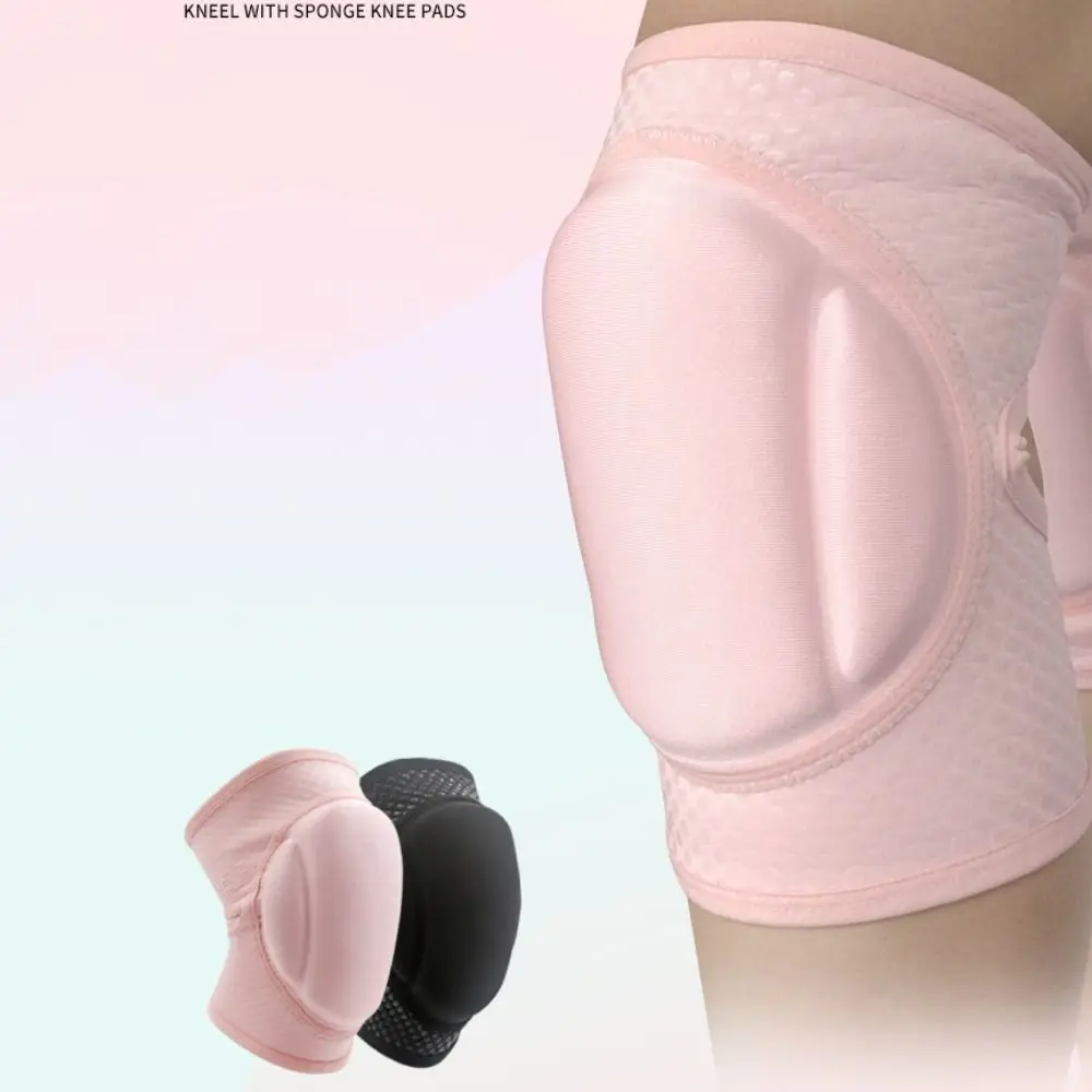 

New Sponge Polyester Thickened Sponge Knee Pads Black Pink Breathable Sports Knee Brace Roller Skating Protective Unisex