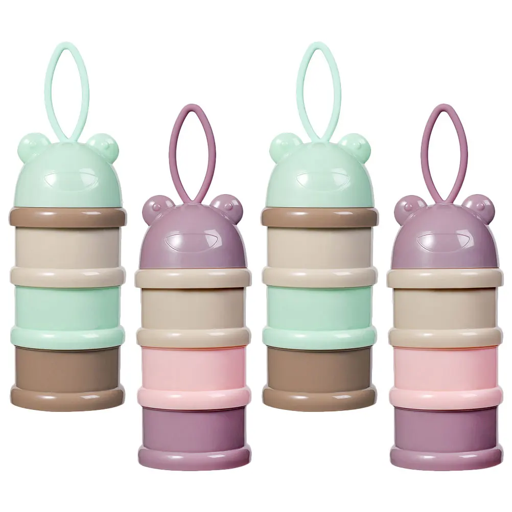 

4pcs Baby Formula Dispensers Milk Powder Box Portable Travel Container Large Capacity Storage Infants Feeding Supplies