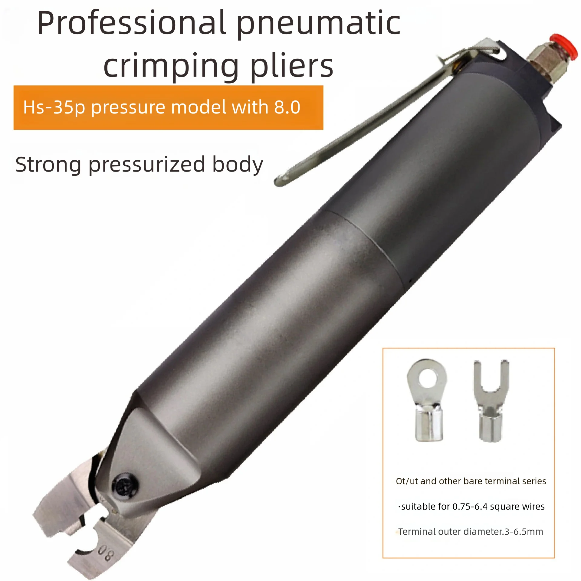 Air Pneumatic Crimping Pliers Nipper Shear Cutter Tools Metal for Wire Connector Terminal Nipper Parts Clamp Body Cut Head