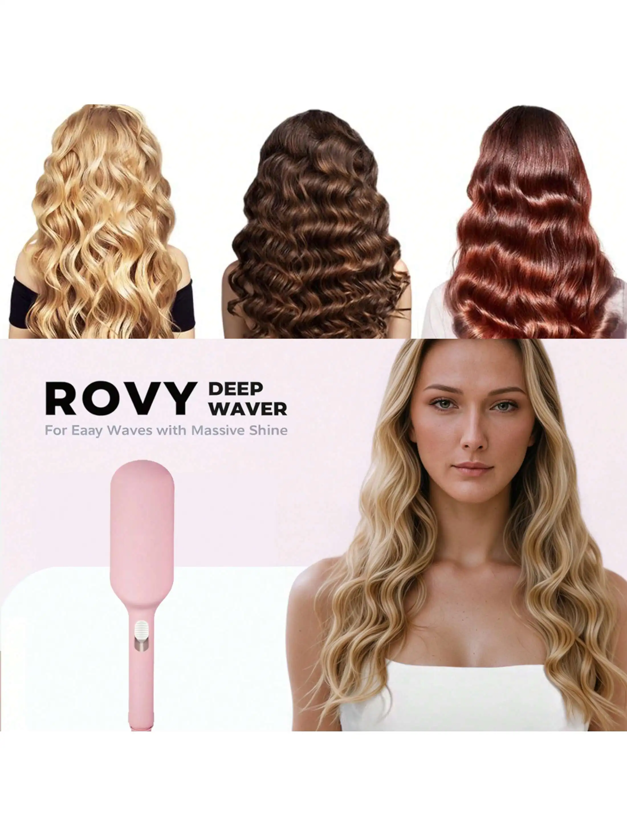 

HAIR It-Curl One-Touch Instant Curler Automatic Curling Iron,1.25inch Auto Hair Curler With 3 Temperatures.