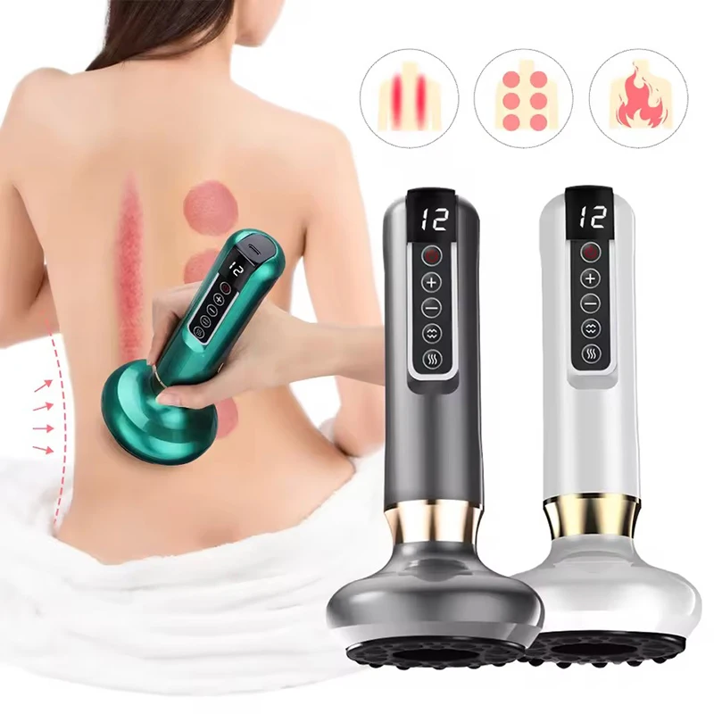 

New Tricolor Electric Massager GuaSha Anti Cellulite Vacuum Suction Cup Beauty Health Scraping Infrared Slimming Massage Therapy