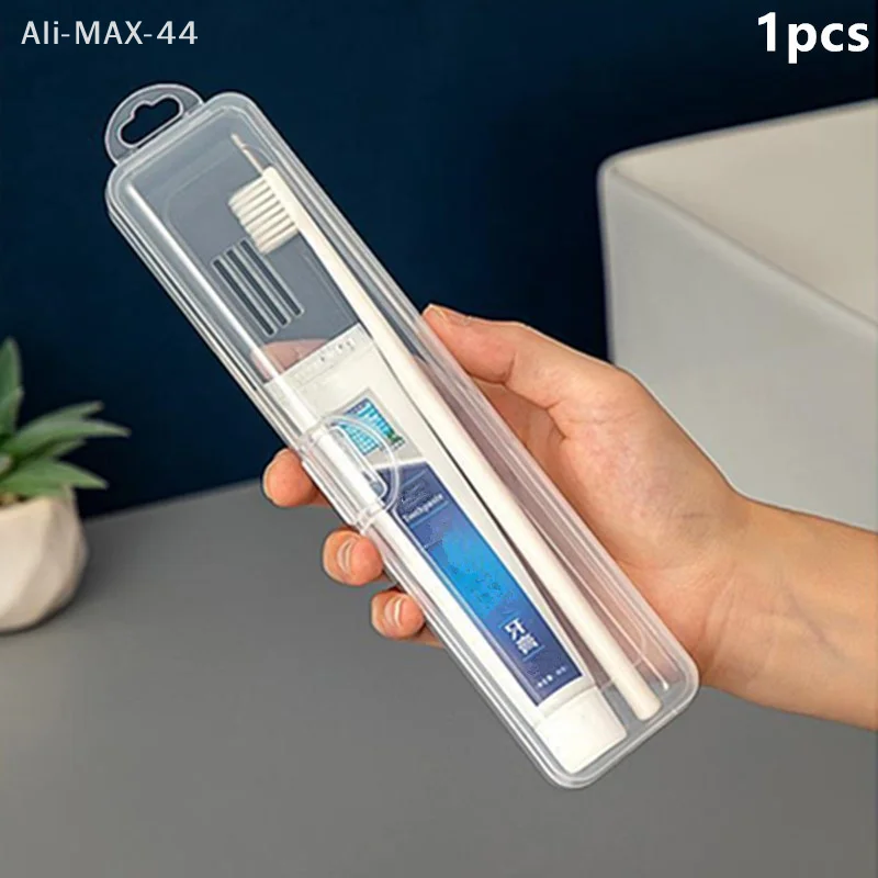 Portable Toothbrush Box Plastic Travel Toothbrush Case Transparent Toothbrush Holder Organizer Travel Practical Accessories
