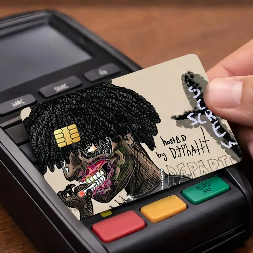 Singer Jaydes Count Up Dracula Credit Card Stickers Skin For Bank Debit Decorative Protection Scratch-resistant Gift 4PCS