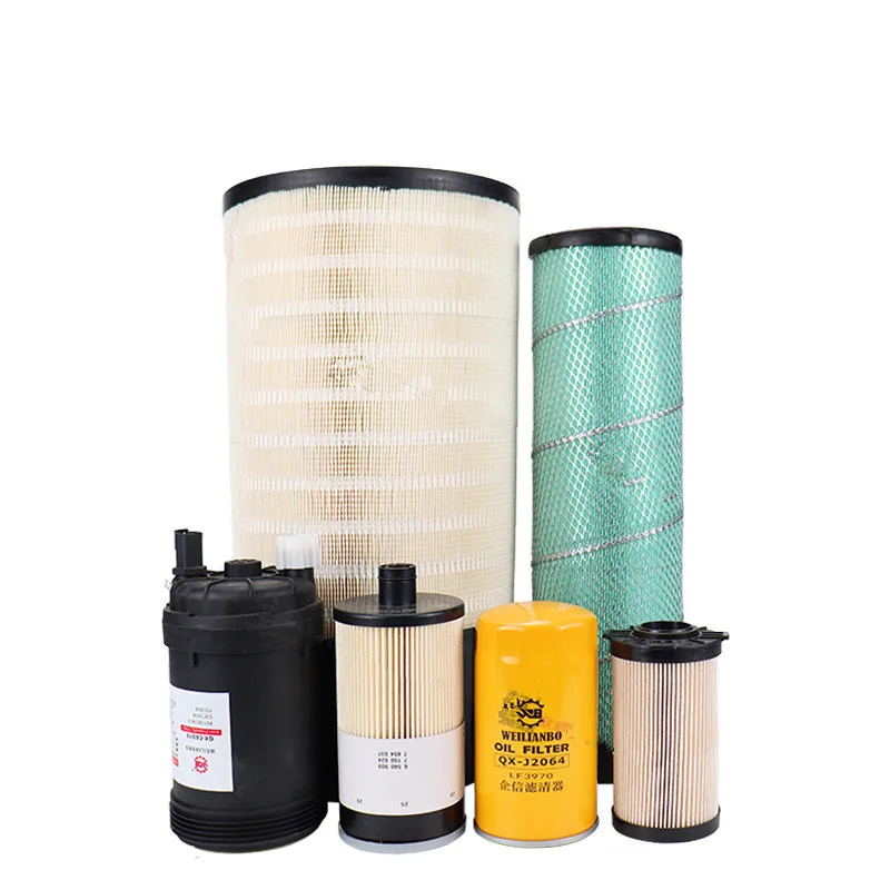 For XCMG XE200 215DA Engine Oil Diesel Air Oil Water Filter Element Hydraulic Return Pilot Maintenance Excavator Accessories