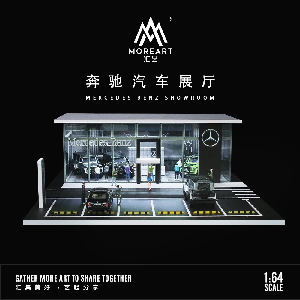 B-M TimeMicro&MoreArt 1/64 Lamborghini Bens Mazda Honda Nissan  showroom booth lighting scene model