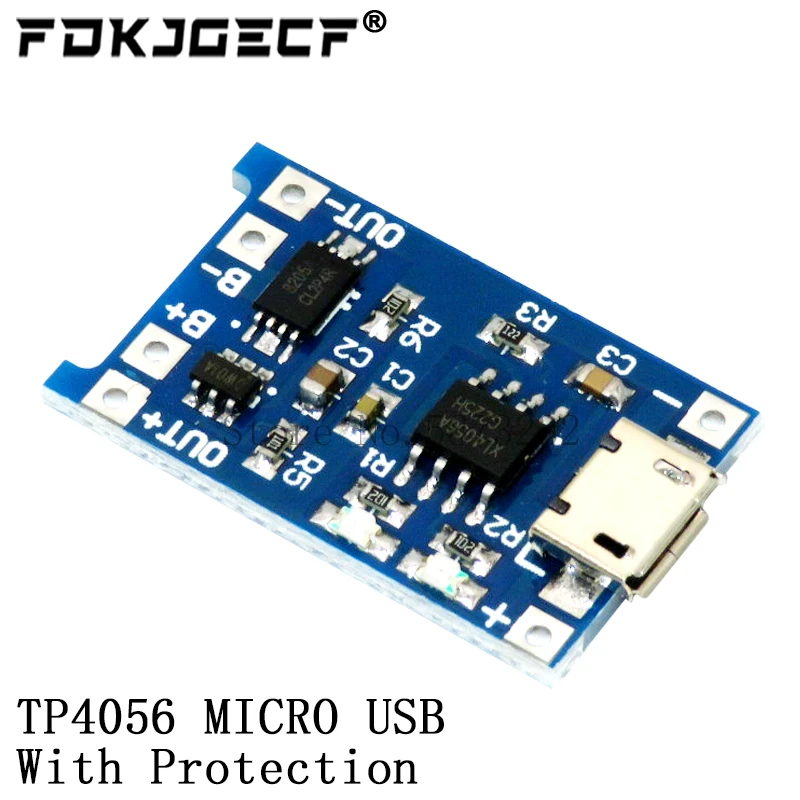 TP4056 With Protection Dual Functions 5V 1A Mini Micro TYPE-C USB 18650 Lithium Battery Charging Board Charger Module 1A Li-ion