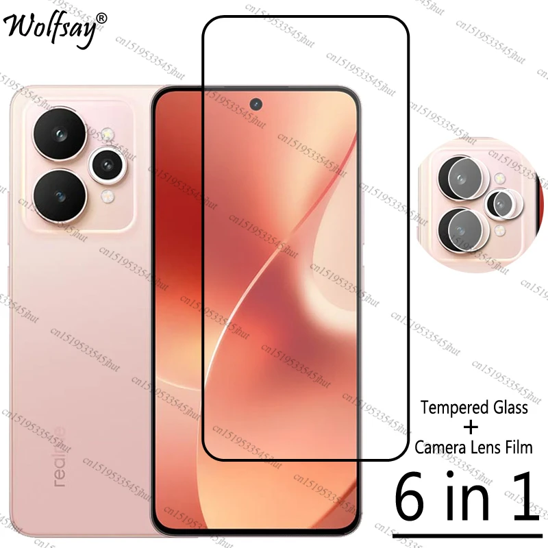 

Полное закаленное стекло для Realme 15 5G Защитная пленка для экрана Realme 15 5G Защитная пленка для объектива камеры Стекло для телефона Realme 15 Glass