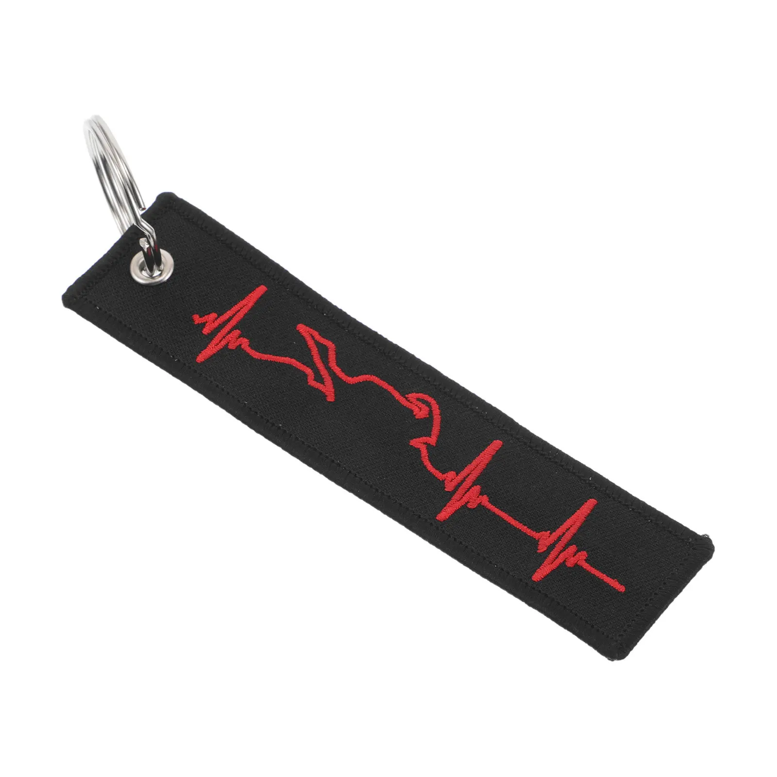Embroidered Ecg Racing Keychain Fabric Keychain for Motorcycle Keys Car Keychains Men Creative Cool Keyring