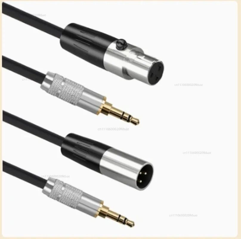 HIFI 3.5mm to Mini 4pin XLR Female Earphone Audio Cable
