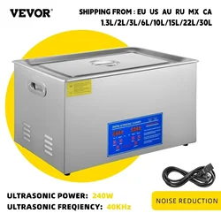 VEVOR  2L 3L 6L 10L 15L 22L 30L Ultrasonic Cleaner Lave-Dishes Portable Washing Machine Diswasher Ultrasound Home Appliances