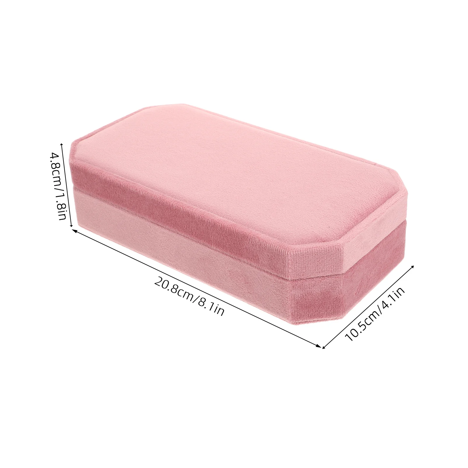 Pink Jewelry Storage Box Octagon Ring Earring Organizer Travel Compact Case Women Small Jewelry Holder Dustproof