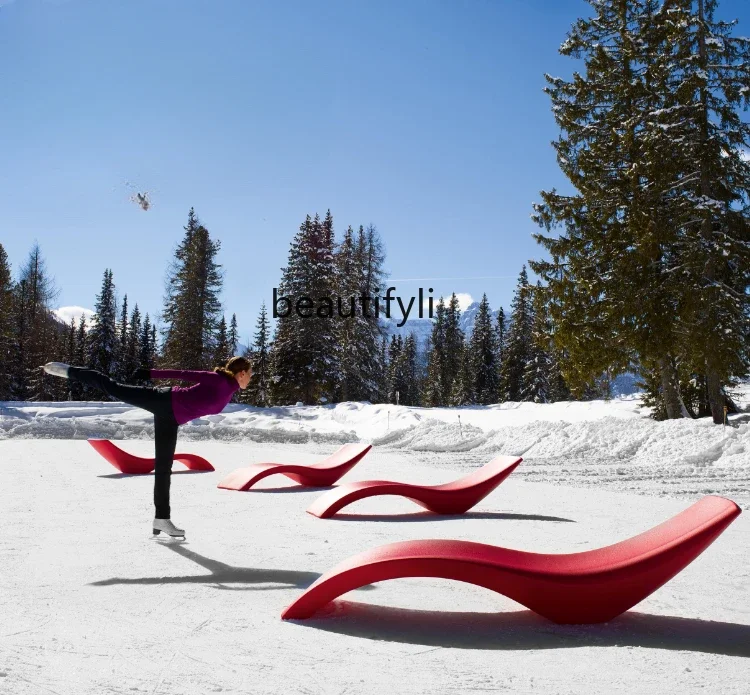 X Sun Lounger Hotel Beach Swimming Pool Leisure Chair Hot Spring Rest B & B Courtyard Beach Chair Lying Bed