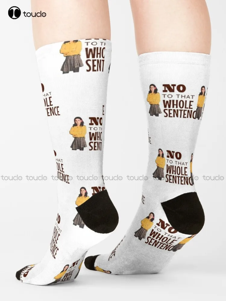 Only Murders In The Building No To That Whole Sentence Socks Custom Men Socks Personalized Custom Unisex Adult Teen Youth Socks