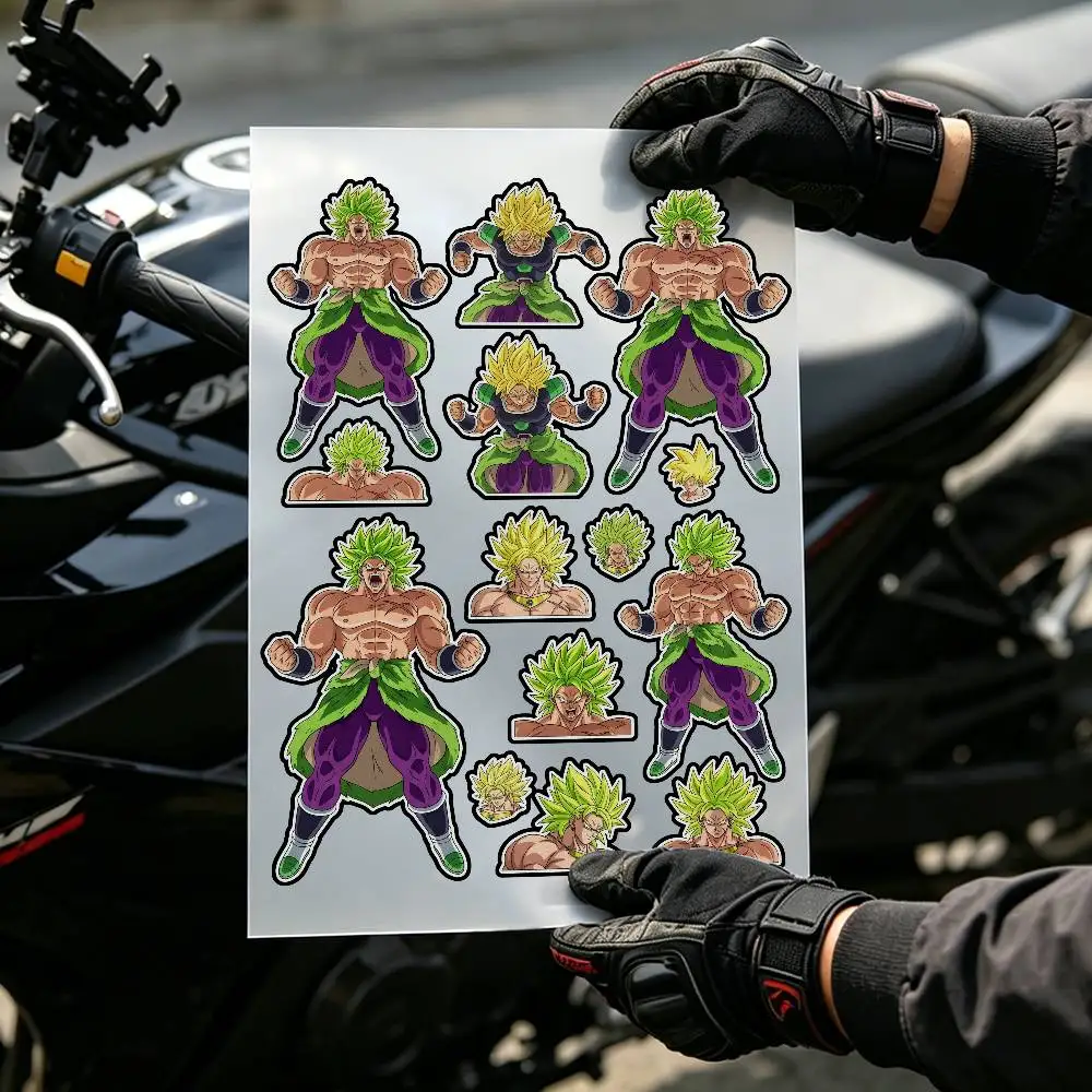 Anime Broly LSSJ  Reflective Safety Sticker for Car Bumper  Also Fit Motorcycle Helmet Bicycle Night Warning Tape  Waterproof