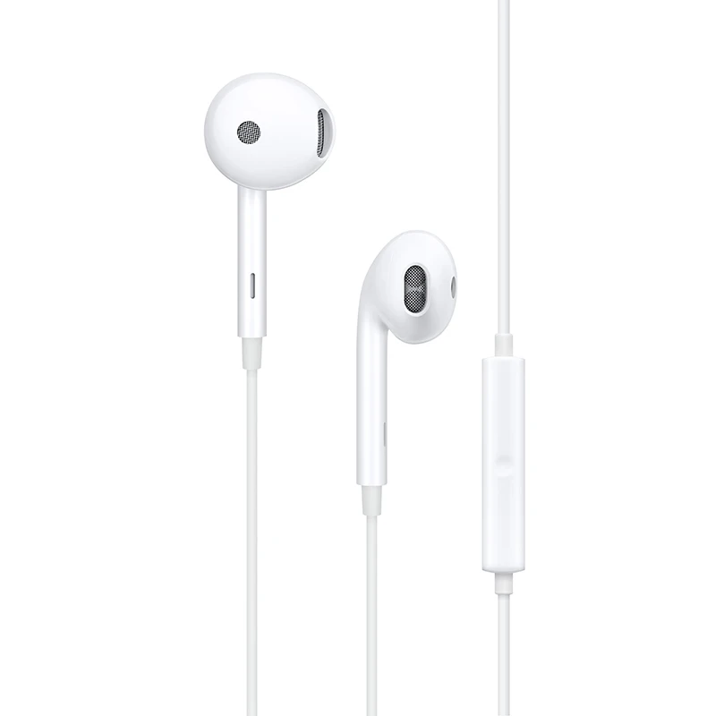 New OPPO MH135 Semi in Ear Earphone Wired Music Headset Wire Control HD Microphone Call Headphone For Huawei Xiaomi General