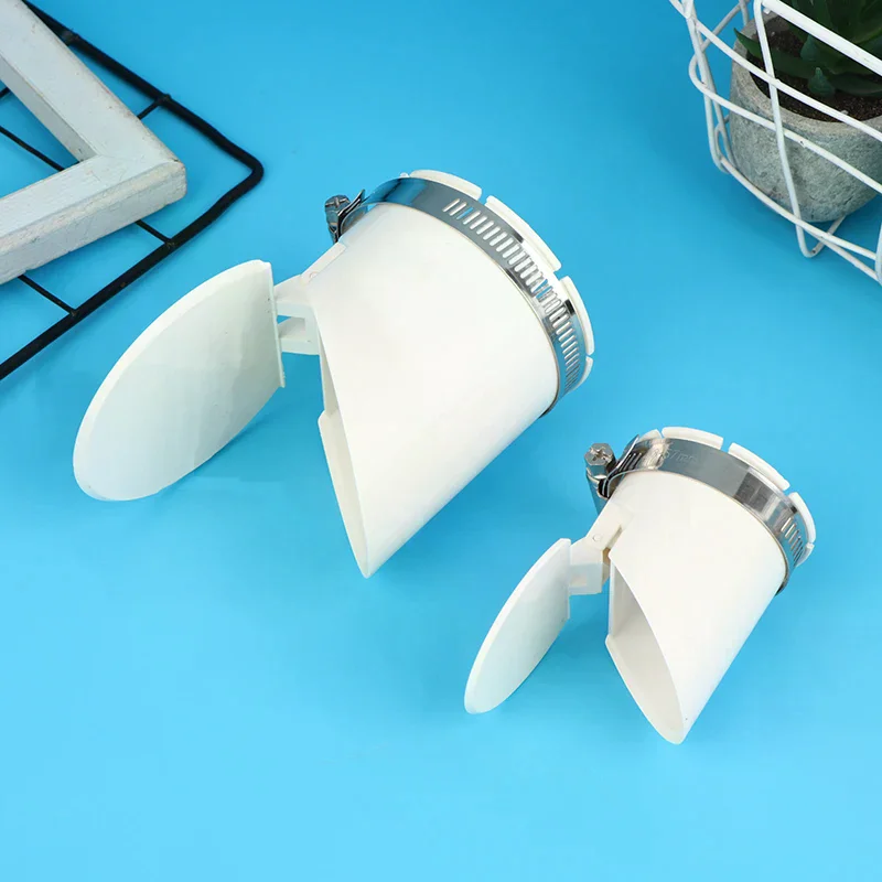 

50-160mm Drainage Pipe Floor Drains White Strainer Plug With Clamp PVC Anti Backflow Anti Odor Valve Sewer Hair Filter