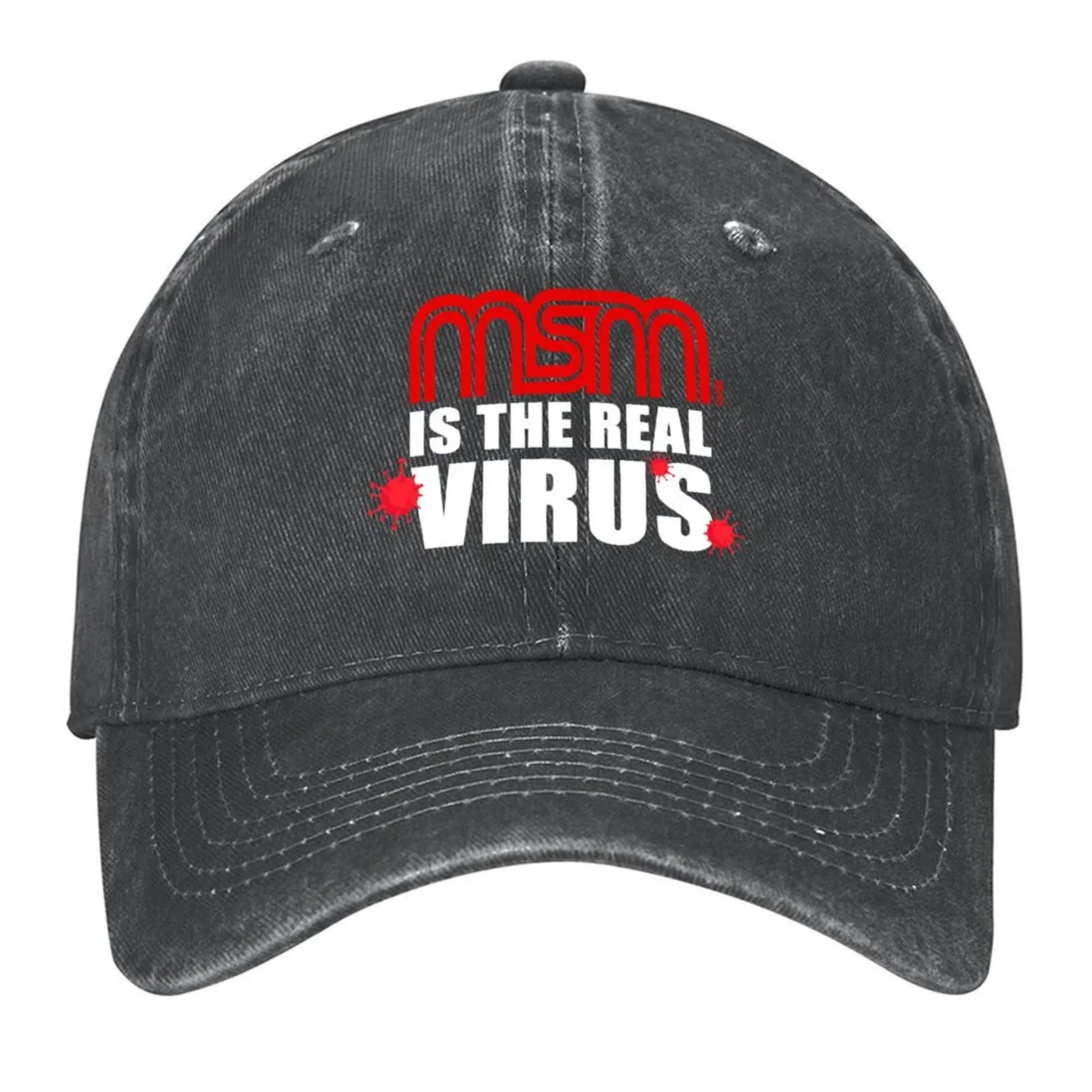 

MSM Is The Real Virus | Mainstream Media Is The Real Virus | CNN Logo Parody Baseball Cap Anime Men's Baseball Women's