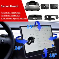 Modelo y montagem giratória para tesla modelo 3 highland inclinação tela rotativa kit display monitor girar acessórios 2023 2024