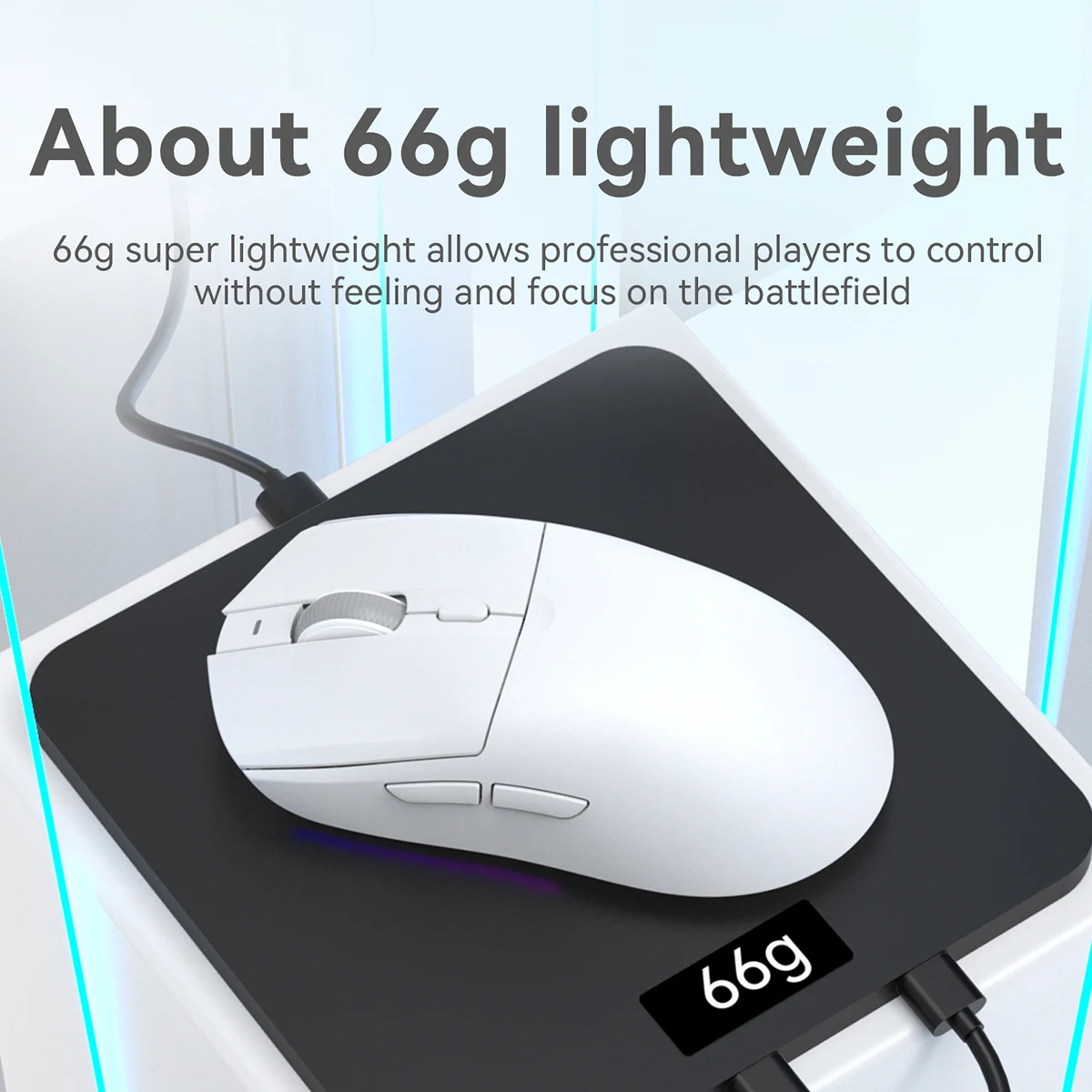 

AJAZZ AJ139MC wireless gaming mouse wired 2.4G dual mode about 59g lightweight gaming chicken macro