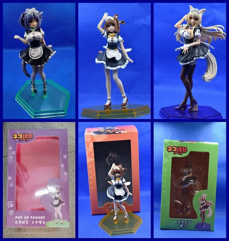 3 Tipos de Figuras Coleccionables de Anime Nekopara Coconut Azuki Maple POP UP PARADE de PVC, Modelo de Juguete, Regalo