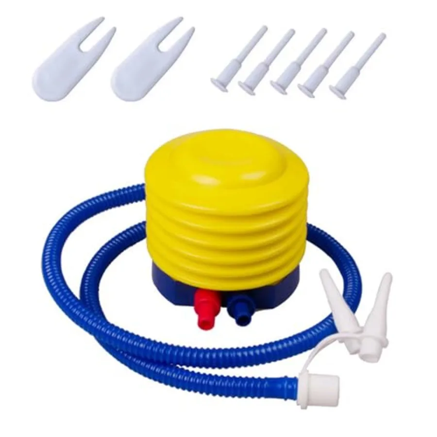 

Yoga Ball Pump Exercise Balls Pumps Manual Hand Foot Press Air Inflator with Plug Pin Stopper Adapter Kit for Sports Fitness Ba