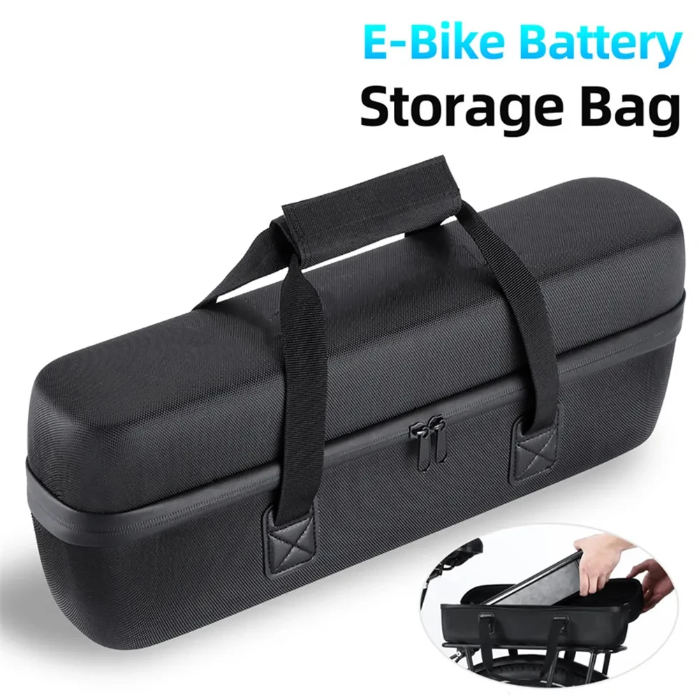 E-Bike Waterproof Battery Storage Bag PU+EVA Large Capacity Mountain Bike Battery Storage Bag For Electric Bicycle Battery