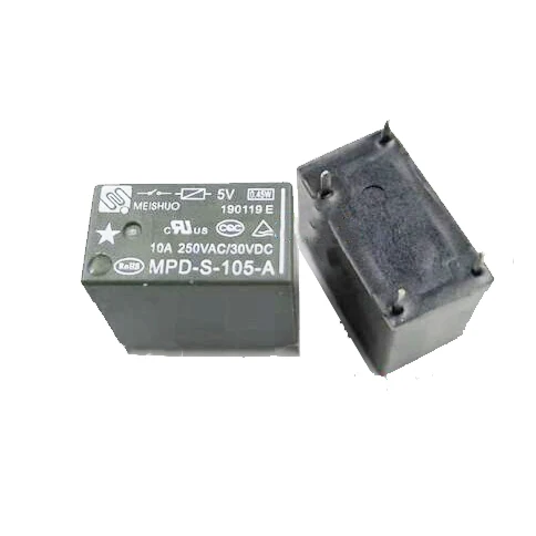 

HOT NEW MPD-S-105-A MPDS105A DC5V 5VDC 5V 10A relay 4PIN