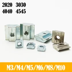 100/set T Block Square Nut M3 M4 M5 M6 M8 M10 T-Track Sliding Hammer Nuts for 3D printer Aluminum Extrusion Profile 20 30 40 45