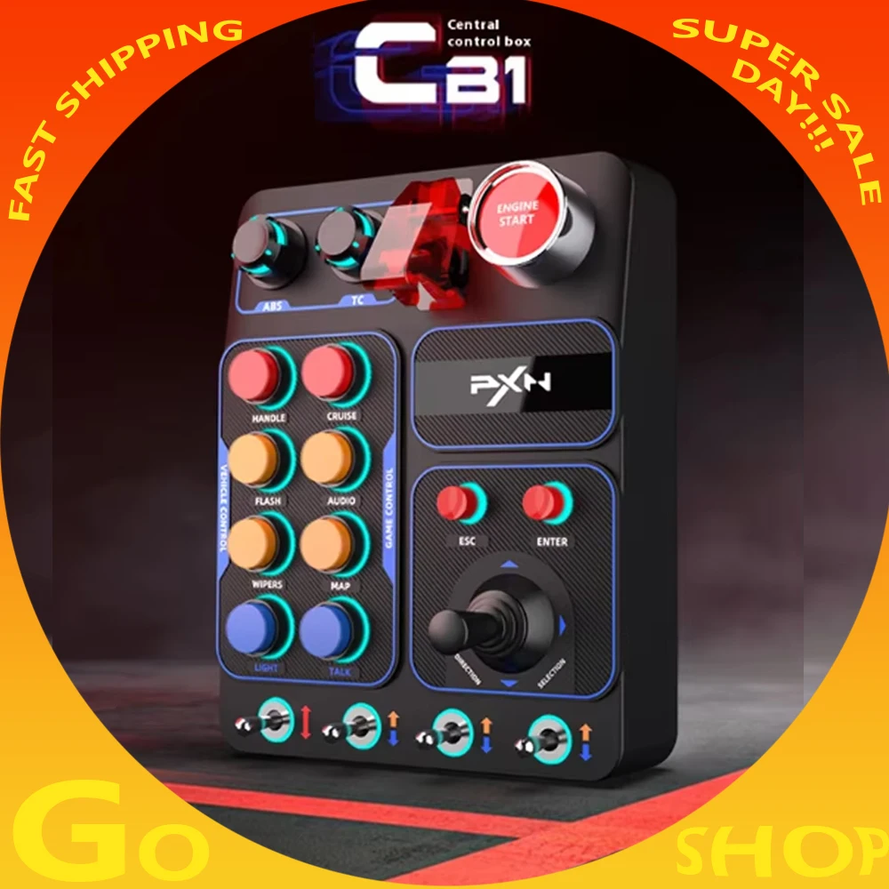 

Pxn Cb1 Racing Simulator Central Control Box Multifunctional Key Rgb Control Box For Euro Truck Simulator Racing Gamer Man Gifts