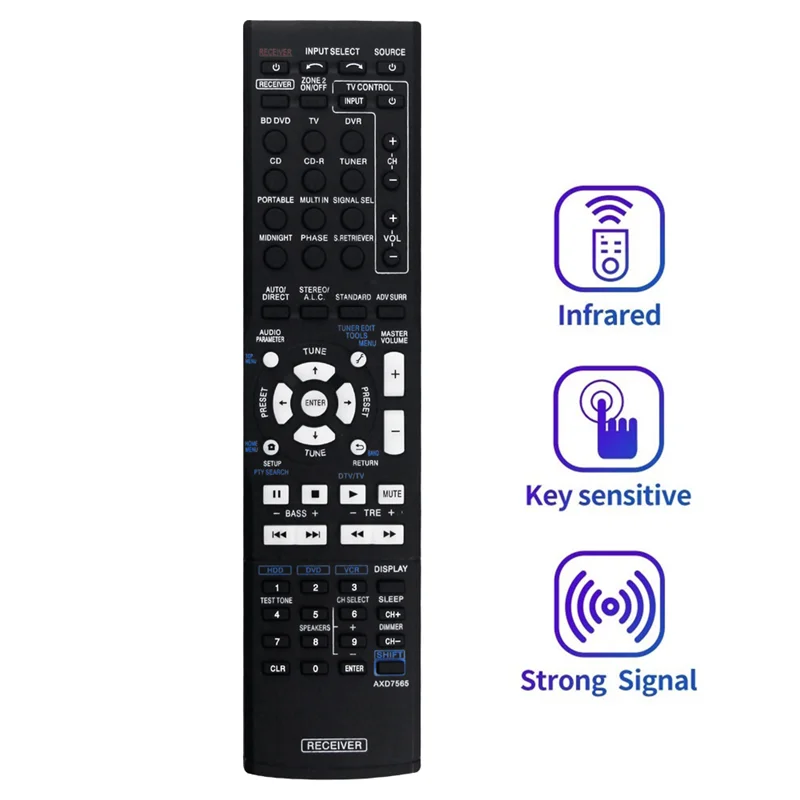 A23K-AXD7565 Replace Remote for Pioneer VSX-324-K AXD7565 VSX-819H VSX-828-S VSX-921 Home Theater Audio Video Receiver System