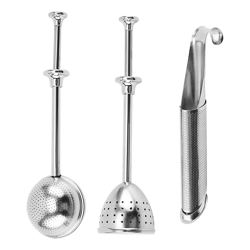 304 Stainless Steel Tea Filter Creative Portability Hanging Pipe Type Tea Leak Accessories Multi-Purpose Filter Kitchen Gadget view 6