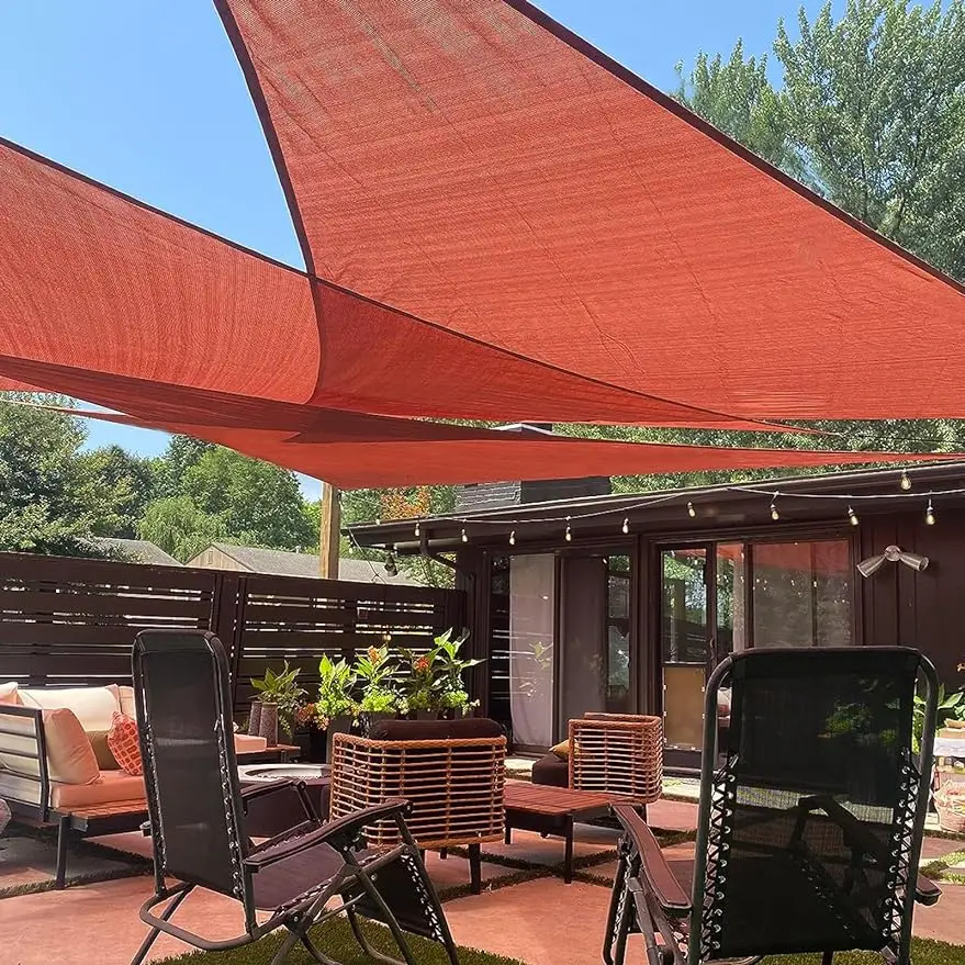 

16'5'' x 16'5'' x 16'5'' Triangle Sun Shade Sail Canopy Sunshade for Outdoor Patio Garden Backyard Terra (We Make Custom Size)