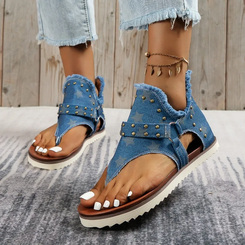 

Hot Summer Ladies Sandals Clip Toe Flat Women Platform PU Leather Gladiator Shoes Female Flip Flop Zipper Plus Size Casual Woman