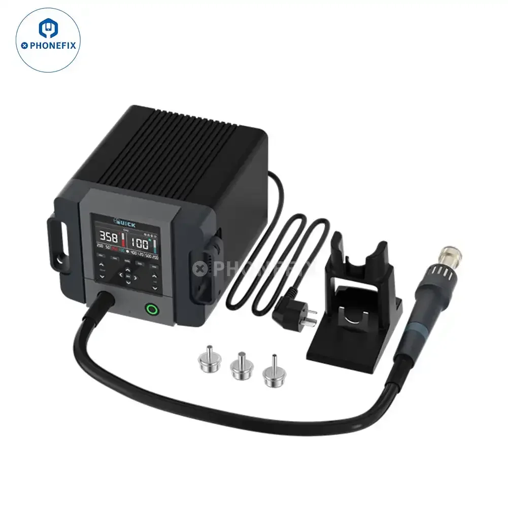 

Quick 861 Pro Smart Hot Air Desoldering Station Voice Control Heat Gun Rework Station BGA SMD Rework Station PCB Chip Ic Repair