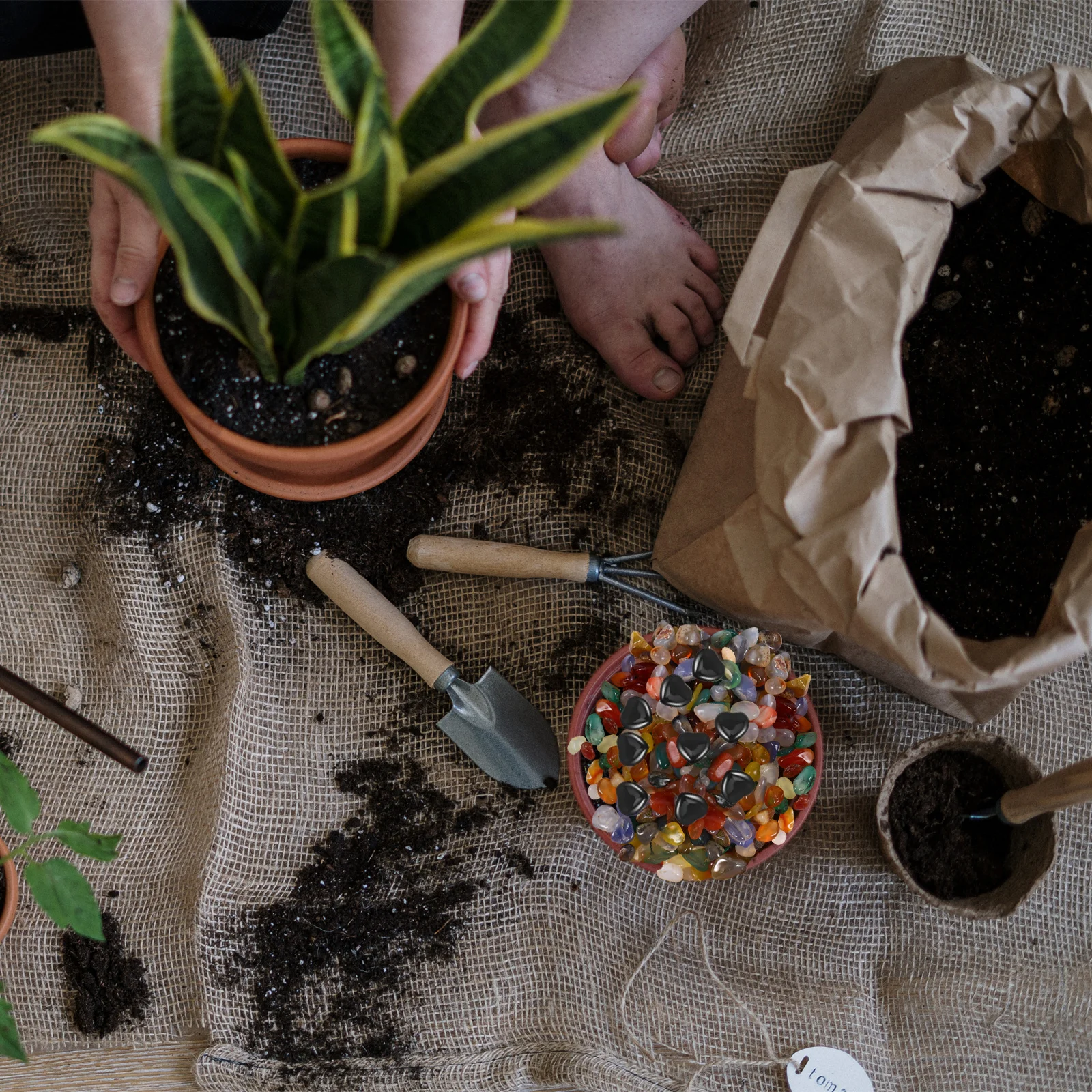 15Pcs Heart-Shaped Natural Crystal Stone Decorations Desktop Crystals Meditation Chakra Therapy Stones Crystal Stone