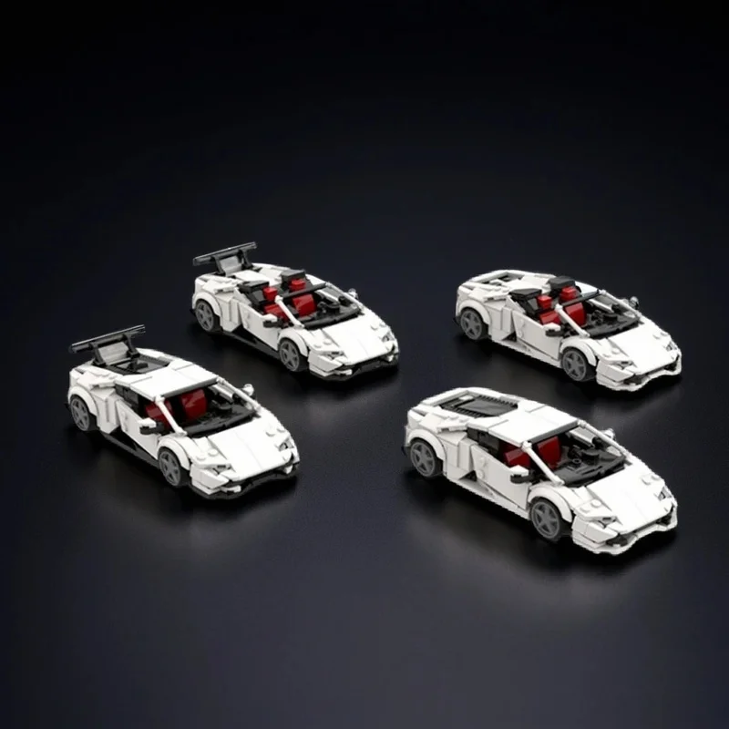 483-pieces-moc-lamborghini-5-en-1-8-studs-wide-city-champions-blocs-de-construction-blancs-briques-3d-diy-anniversaire-assemblage-Educatif