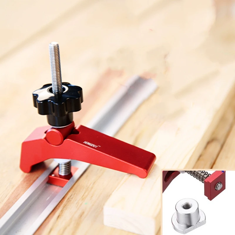 

Pure Aluminum Alloy Woodworking Table Pressing Block Sliding Groove Fixing Device Pressing Plate T Sliding Handle Sliding Groove