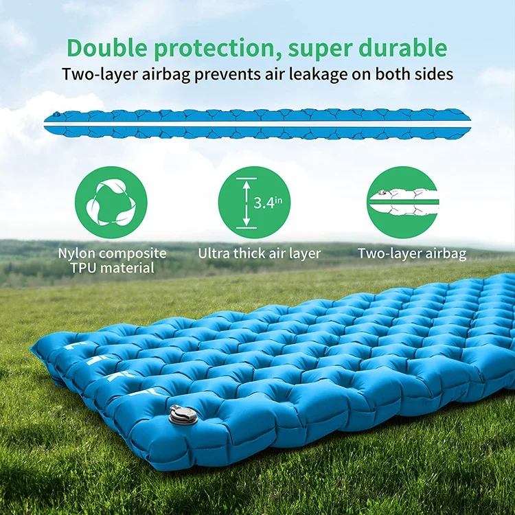 Outdoor Self Inflating Thick Ultralight Air Camping Mat Mattress Sleeping Pad