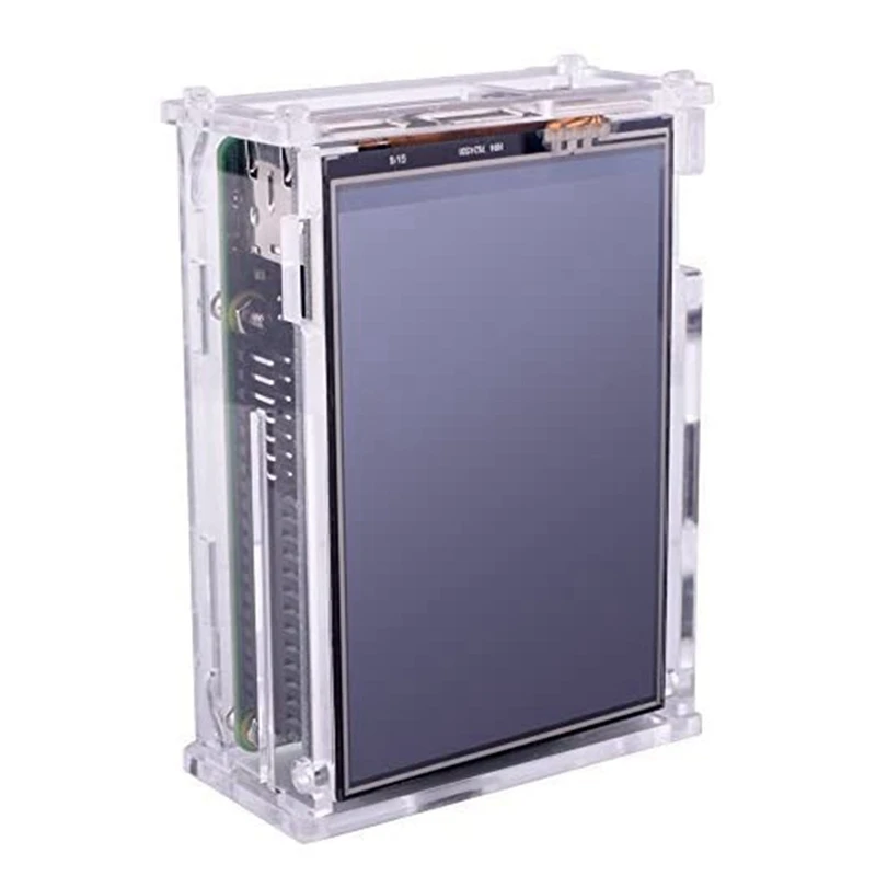 เคสอะคริลิกหน้าจอแสดงผลแบบสัมผัสขนาด3.5นิ้วความละเอียด320X480สำหรับ4B Raspberry Pi/3B +