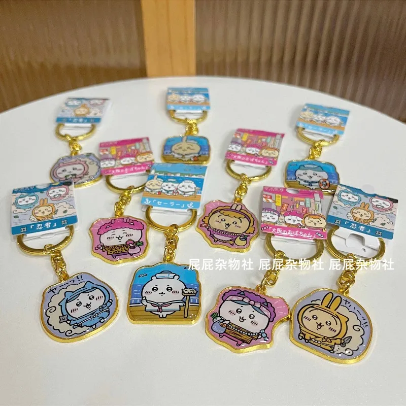 Cute Cartoon Chiikawa Osaka Limited Keychain Hachiware Ninja Sailor Usagi Girl Bag Pendant Car Metal Key Ring Decoration Gift