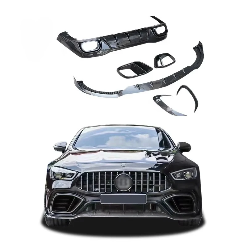 Carbon Fiber Brabs Style Body Kit for Mercedes AMG GT GT50 GT53 GT63 Front Lip Vents Rear Diffuser Lip Bodykit